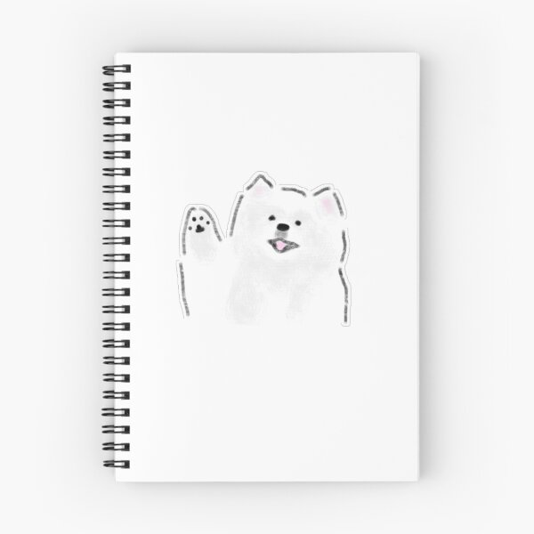 Item preview, Cute White Samoyed Dog Waving Paw designed and sold by raun.draw.