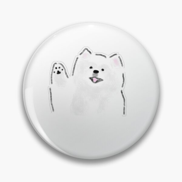 Item preview, Cute White Samoyed Dog Waving Paw designed and sold by raun.draw.