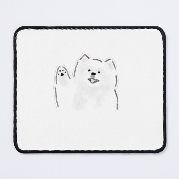 Item preview, Cute White Samoyed Dog Waving Paw designed and sold by raun.draw.