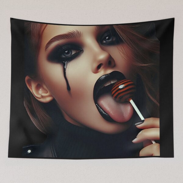 Item preview, Gothic Girl With Striped Lollipop designed and sold by Voodoo Store Paranormal Collections.