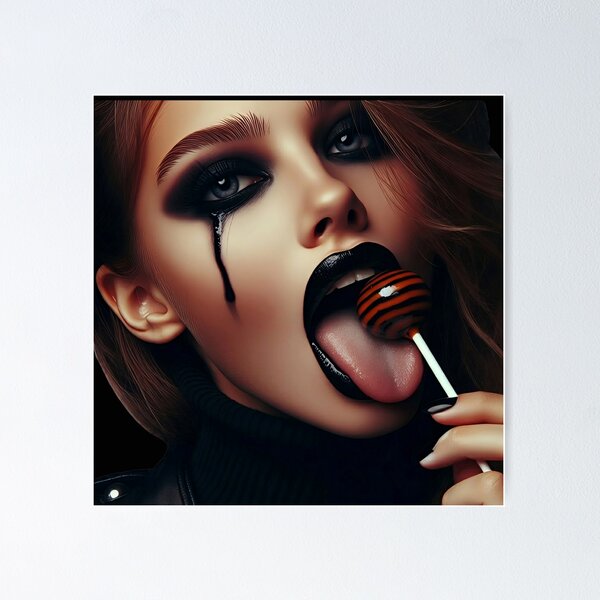 Item preview, Gothic Girl With Striped Lollipop designed and sold by Voodoo Store Paranormal Collections.