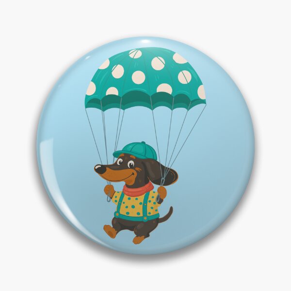 Item preview, Dachshund dog on a parachute designed and sold by Deepness2023.