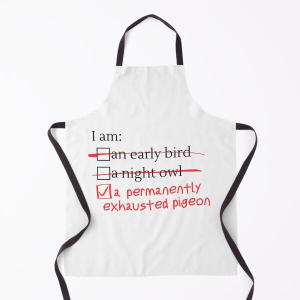Item preview, Permanently Exhausted Pigeon - Black Text, Transparent designed and sold by OfPaperAndScissors.