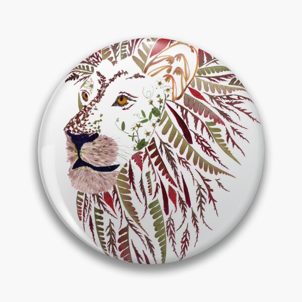 Item preview, Botanical Lion Pressed Flower Art designed and sold by JingsFlowerArt.