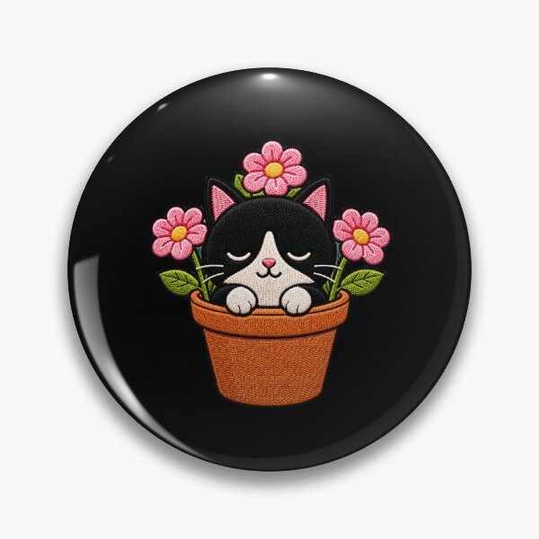 Item preview, Cat Inside Flower Pot designed and sold by ColorSplash123.