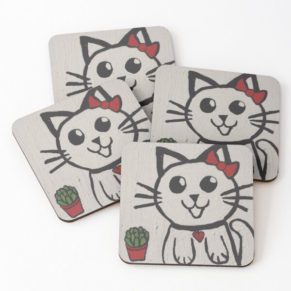 Item preview, Charming Cat with Heart Locket designed and sold by FloraFaunaHub.