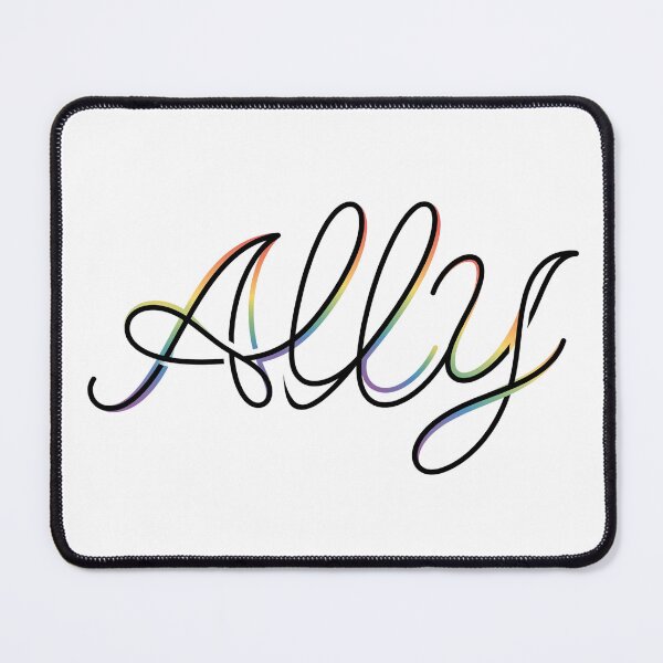 Item preview, Elegant Rainbow "Ally" Typography: Proud LGBTQ+ Supporter designed and sold by RefiniCoPOD.