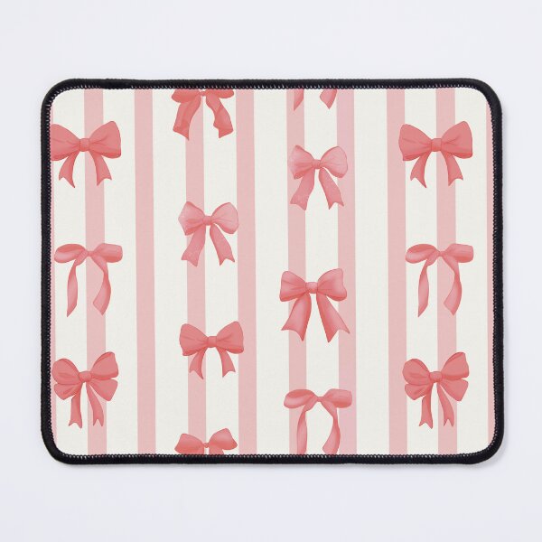 Item preview, Pink Coquette Ribbon Bows and Stripes Seamless Pattern designed and sold by StoriesInGrain.