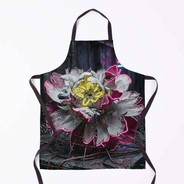 Item preview, Cyberpunk Neon Industrial Peony Blossom designed and sold by Apex_Visuals.