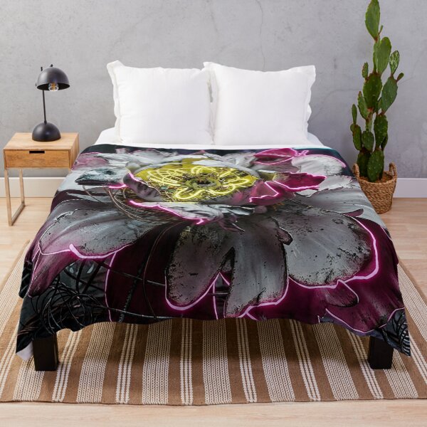 Item preview, Cyberpunk Neon Industrial Peony Blossom designed and sold by Apex_Visuals.