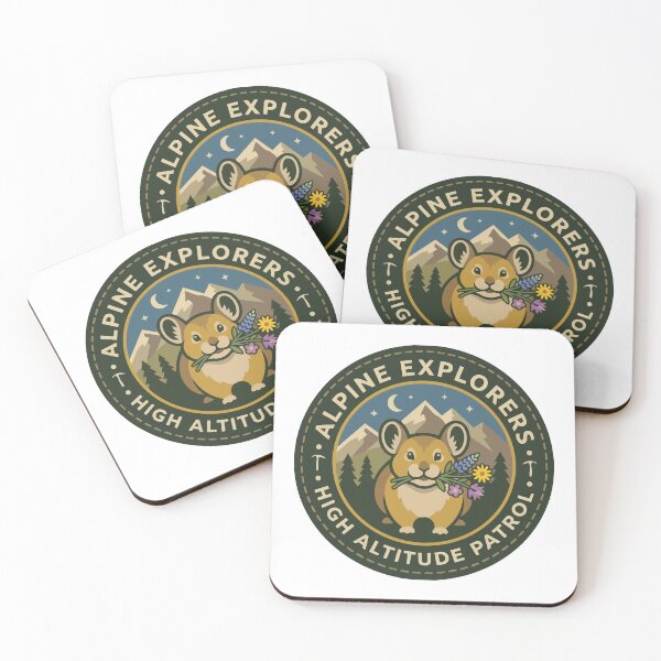 Item preview, Alpine Pika Wildflower Wanderlust Scout Badge designed and sold by Arc2020.