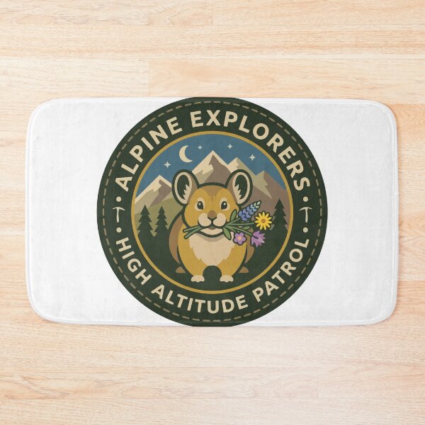 Item preview, Alpine Pika Wildflower Wanderlust Scout Badge designed and sold by Arc2020.