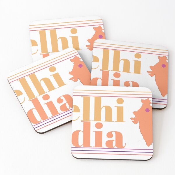 Item preview, Delhi India City Marked On Country Map designed and sold by TheIconSmith.