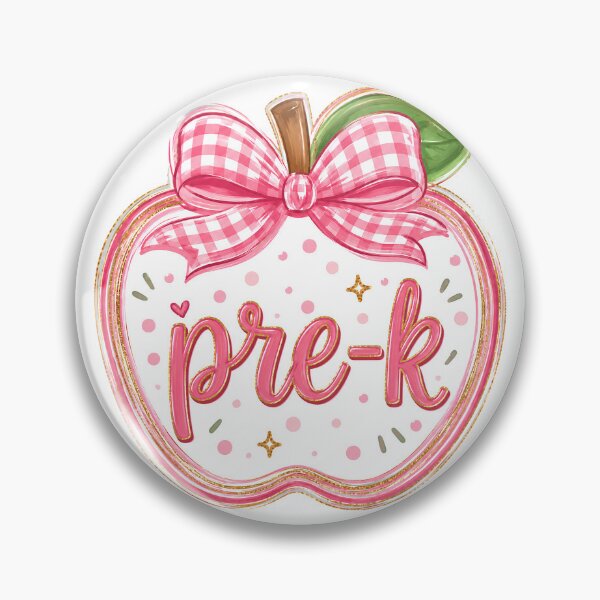 Item preview, Cute Pink Gingham Apple Pre-K Back to School Teacher designed and sold by VGAfanatic.