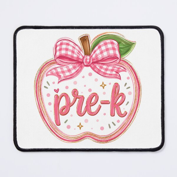 Item preview, Cute Pink Gingham Apple Pre-K Back to School Teacher designed and sold by VGAfanatic.
