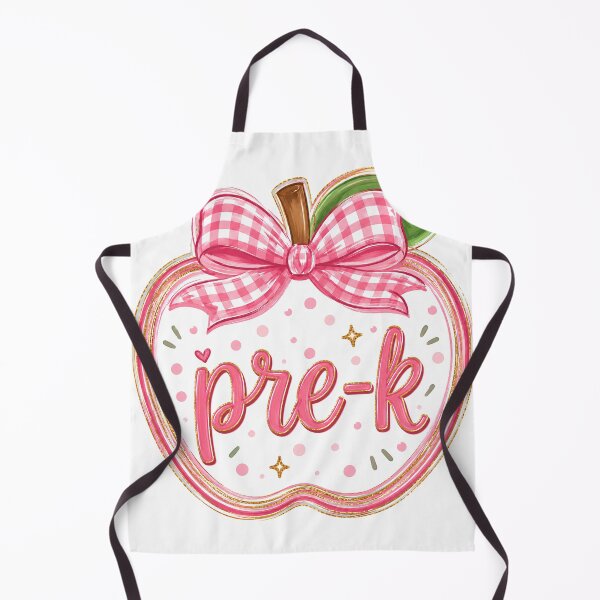 Item preview, Cute Pink Gingham Apple Pre-K Back to School Teacher designed and sold by VGAfanatic.