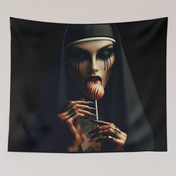 Item preview, Sinister Nun With Sweet Candy designed and sold by Voodoo Store Paranormal Collections.