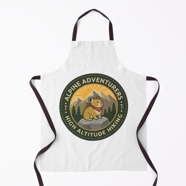 Item preview, Adventurous Pika Mountain Explorer Retro Badge designed and sold by ArcApparel2020.