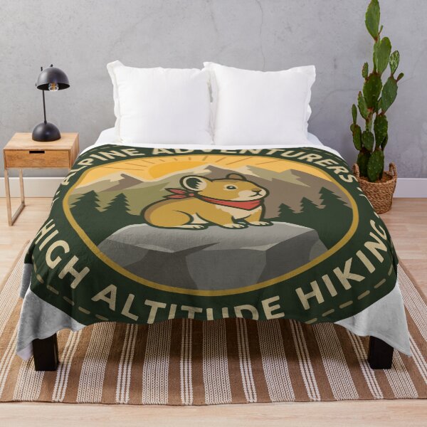 Item preview, Adventurous Pika Mountain Explorer Retro Badge designed and sold by ArcApparel2020.