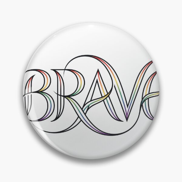 Item preview, Boldly You: Elegant Rainbow "BRAVE" Typography designed and sold by RefiniCoPOD.