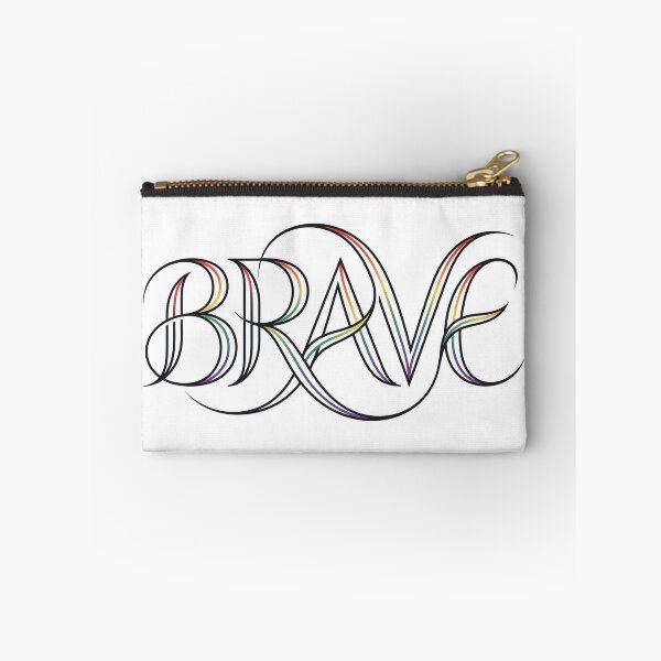 Item preview, Boldly You: Elegant Rainbow "BRAVE" Typography designed and sold by RefiniCoPOD.