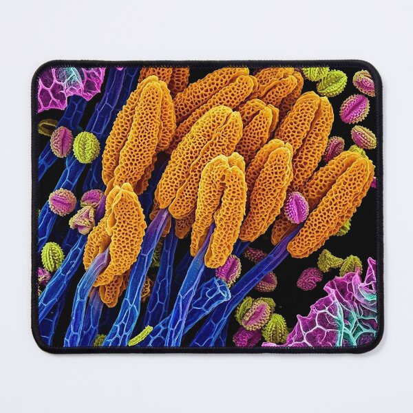 Item preview, Vibrant Microscopic Pollen and Floral Structures designed and sold by Apex_Visuals.