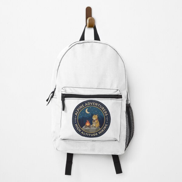 Item preview, Starry Night Alpine Pika Wanderlust Campfire Badge designed and sold by Arc2020.