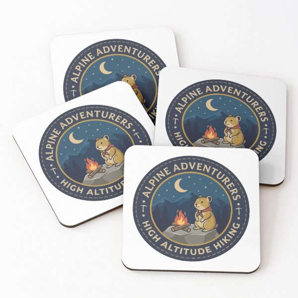 Item preview, Starry Night Alpine Pika Wanderlust Campfire Badge designed and sold by Arc2020.