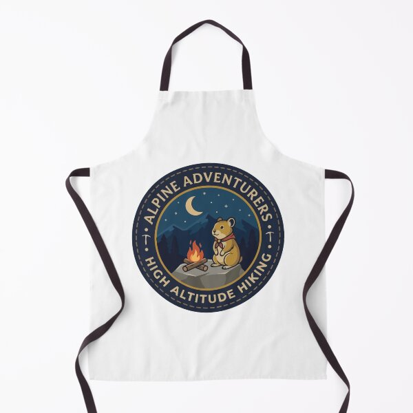 Item preview, Starry Night Alpine Pika Wanderlust Campfire Badge designed and sold by ArcApparel2020.
