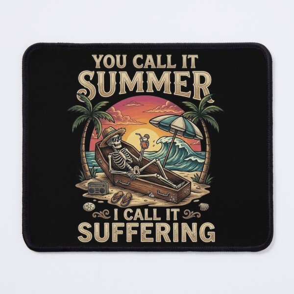 Item preview, You Call It Summer I Call It Suffering T-Shirt – Funny Skeleton Coffin Beach Design, Dark Humor Summer Tee, Retro Tropical Shirt designed and sold by Artimax-Studio.