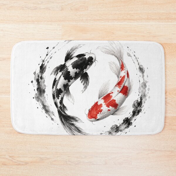 Item preview, Ying and Yang Red and Black Koi Fish designed and sold by BlueBandedBee94.