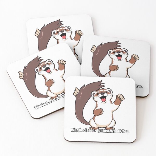 Item preview, Ferret - War Declared Against What Yes - Funny Ferret Gift designed and sold by pawdrops.