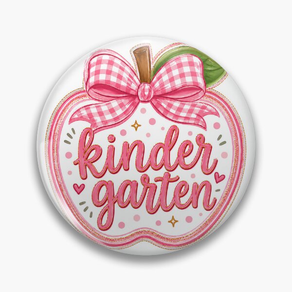 Item preview, Cute Pink Gingham Apple Kinder Garten Back to School Teacher designed and sold by VGAfanatic.