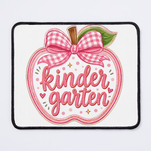 Item preview, Cute Pink Gingham Apple Kinder Garten Back to School Teacher designed and sold by VGAfanatic.