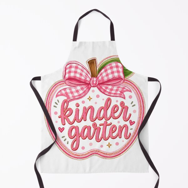 Item preview, Cute Pink Gingham Apple Kinder Garten Back to School Teacher designed and sold by VGAfanatic.
