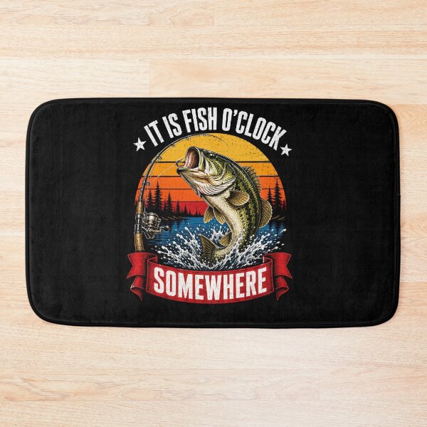 Item preview, It Is Fish O’Clock Somewhere – Funny Bass Fishing designed and sold by THREE LITTLE BEANS.