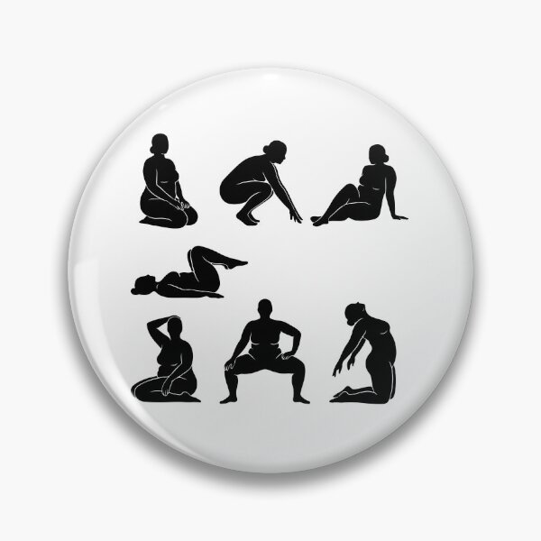 Item preview, Plus Size Curvy Women Silhouette Poses  designed and sold by raedattia.