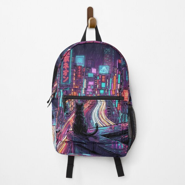 Item preview, Neon City Cat On Rooftop designed and sold by mattewjoilen.