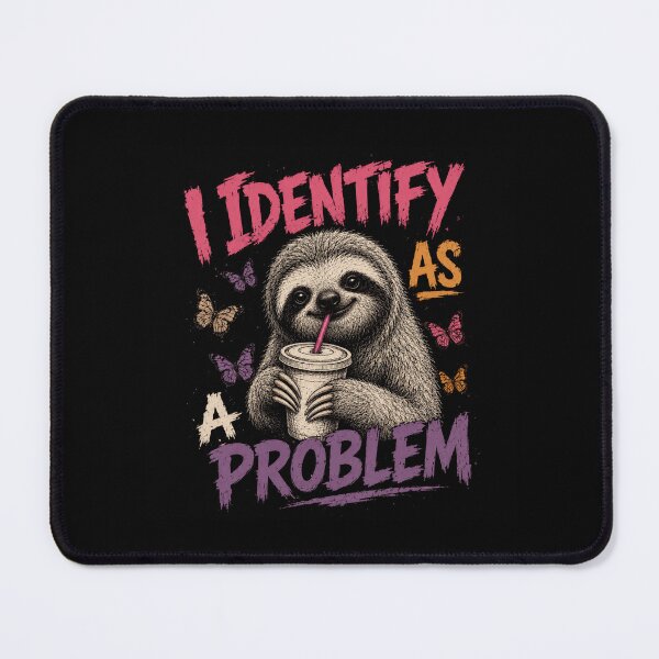 Item preview, I Identify As A Problem Sloth Lover Funny Sarcastic Humor Quote designed and sold by HumansStuck12.