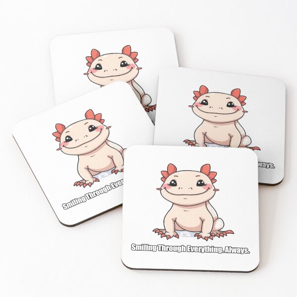Item preview, Axolotl - Smiling Through Everything Always - Funny Axolotl Gift designed and sold by pawdrops.