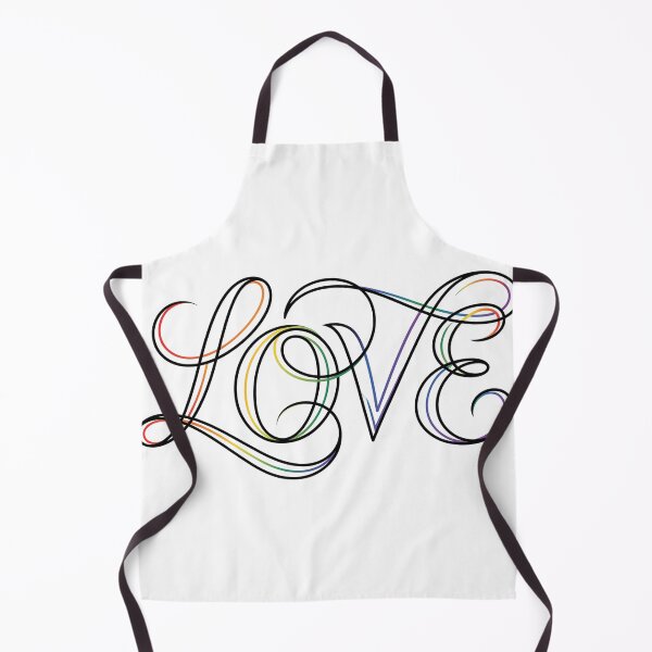 Item preview, Radiant LOVE: Elegant Rainbow Line Art Typography designed and sold by RefiniCoPOD.