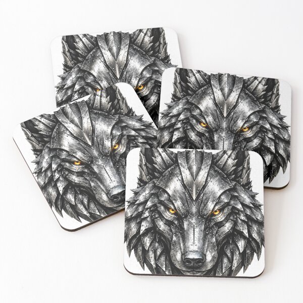 Item preview, Steel Wolf – Industrial Metal Wolf | Cyberpunk Mechanical Wolf Art designed and sold by SteelCoat Studio.