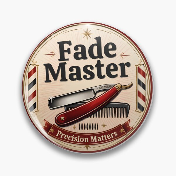 Item preview, Fade Master Precision Matters Vintage Barber Emblem designed and sold by Barber MD Culture.