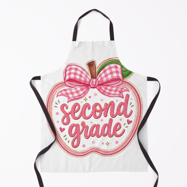 Item preview, Cute Pink Gingham Apple Second Grade Back to School Teacher designed and sold by VGAfanatic.