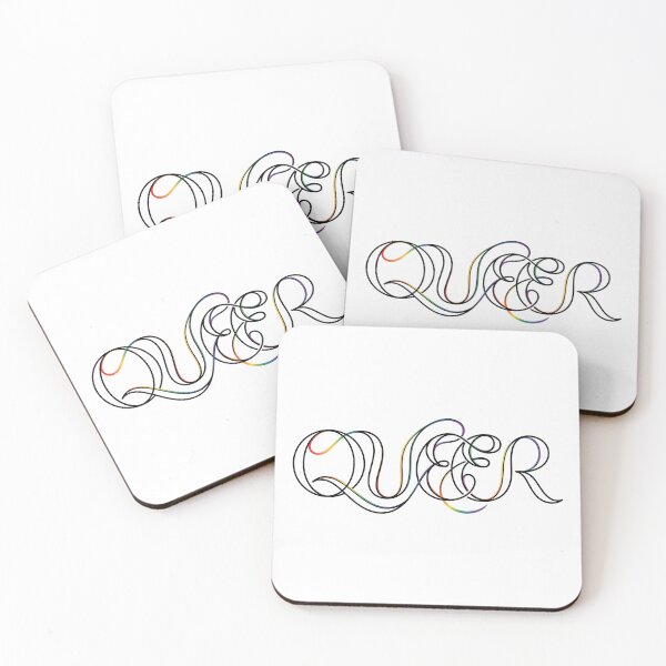 Item preview, Unapologetically QUEER: Elegant Rainbow Line Art Typography designed and sold by RefiniCoPOD.