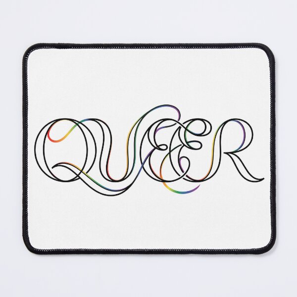 Item preview, Unapologetically QUEER: Elegant Rainbow Line Art Typography designed and sold by RefiniCoPOD.