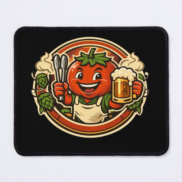 Item preview, Tomato Grillmaster – Vintage BBQ & Craft Beer Emblem designed and sold by Timeless Junction.