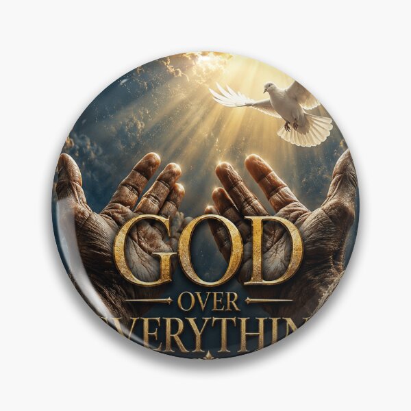 Item preview, God Over Everything Christian Cross Artwork designed and sold by Faith & Grace design .