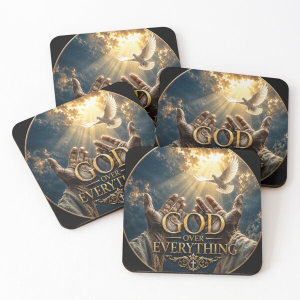 Item preview, God Over Everything Christian Cross Artwork designed and sold by Faith & Grace design .