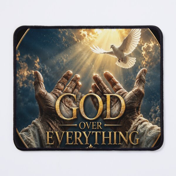 Item preview, God Over Everything Christian Cross Artwork designed and sold by Faith & Grace design .